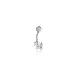 Piercing Umbigo de Prata - Borboleta