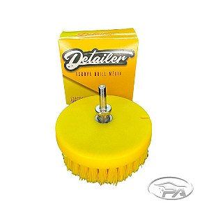 ESCOVA DRILL ROTATIVA PARA LIMPEZA INTERNA CERDAS MÉDIAS - Detailer