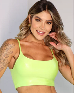 Top Tiara Verde Limão