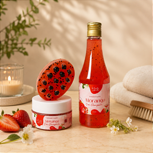 Kit de Morango com Champanhe Completo