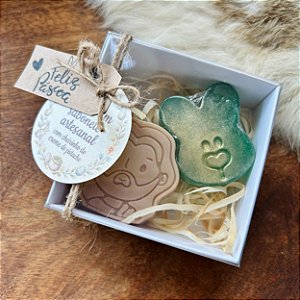 Kit com sabonetes rosto de Jesus + coelhinho 20g