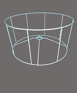 Armação Montada 50x50x30 Cúpula Lustre Luminária Pendente