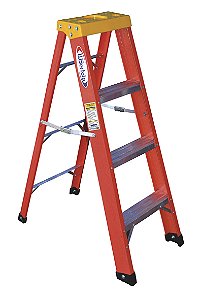 Escada de fibra Tesoura Simples acesso