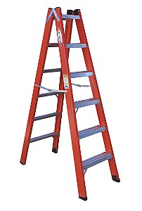 Escada de fibra Tesoura duplo acesso