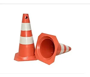 CONE DE SINALIZAÇÃO EM PVC 50 CM