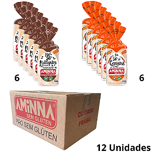 Caixa de Pães MEIO A MEIO - MULTIGRÃOS/CENOURA