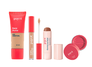 Kit Payot Base Matte+corretivo Matte+po Facial+contorno
