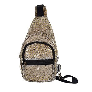 Bolsa Peitoral ATHENA - Lantejoulas Dourada