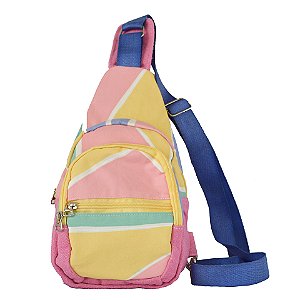 Bolsa Peitoral ATHENA - Rosa Geométrica