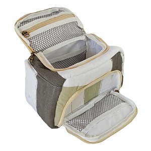 Necessaire ARTEMIS - Branco e Chumbo Geomética