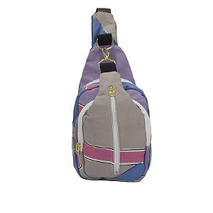 Bolsa Transversal ARTEMIS - Cinza e Lilás