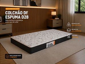 Colchão Solteiro D28 - Tamanho: 188x88x20cm