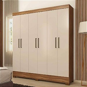 Guarda-Roupa Verso 6 Portas Amêndola Touch/Nude Prime – Praticidade, Organização e Estilo
