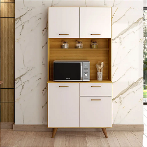 Kit Cozinha Izis 90cm – Design Compacto e Funcionalidade para Sua Cozinha!