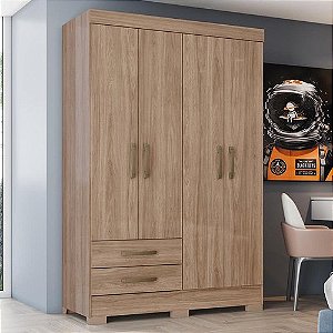 Roupeiro Jequitibá com 4 Portas e 2 Gavetas – Organização, Estilo e Funcionalidade para o Seu Quarto!