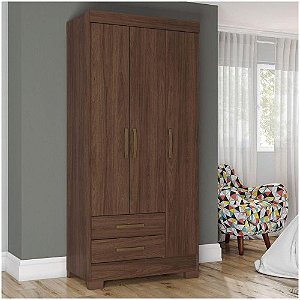 Guarda-Roupa Solteiro Briz 3 Portas 2 Gavetas – Mais Espaço, Organização e Elegância no Seu Quarto!