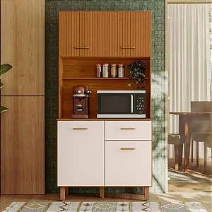 Kit Cozinha Izis 90cm – Design Compacto e Funcionalidade para Sua Cozinha!