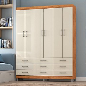 Guarda-Roupa Paraty 6 Portas 9 Gavetas – Organização Máxima com Excelente Custo-Benefício