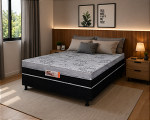 Cama Box Molas Ensacadas com 18cm de espessura do colchão