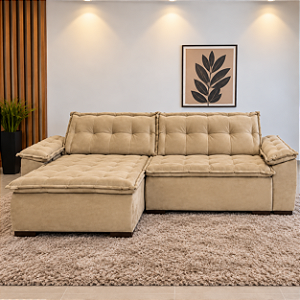 Sofá Chaise Gaia – Black Soft Estofados