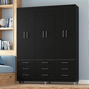 Guarda-Roupa Paraty 6 Portas 9 Gavetas – Organização Máxima com Excelente Custo-Benefício