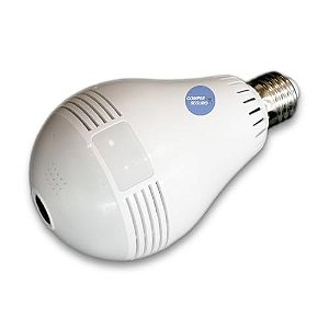 Câmera lâmpada espiã ip segurança com visão noturna sensor de presença alarme e alerta no celular android e ios