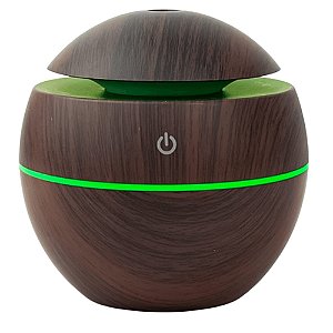 Difusor de Aromas Elétrico Ultrassônico 7 Cores Aromaterapia (Madeira Escura)