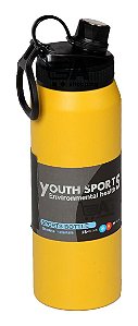 Garrafa de Água Térmica de 800ml em Aço Inox Esportiva Academia Isolada a Vácuo Aço Inox