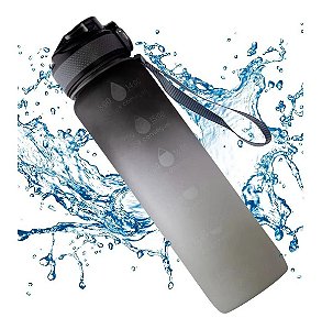 Garrafa Squeeze De Água para Academia 1L Fitness TIE DYE (Preto)