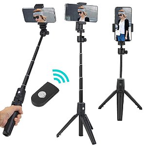 Tripé para Bastão de Selfie 2 em 1