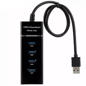 HUB USB 3.0 com 4 Portas e Led Indicador Exbom UH-30