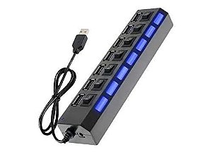 Hub Usb 7 Portas 2.0 Hd Extensor Pen Drive Hd