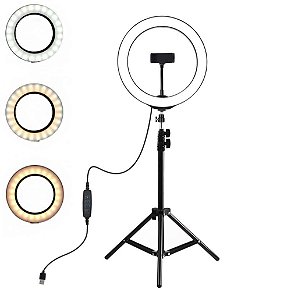 Kit Completo Anel de Luz LED Com Tripé