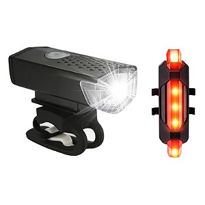 Kit de luzes de bicicleta recarregável, conjunto de farol e lanterna traseira, liberação rápida, impermeável, vários mod