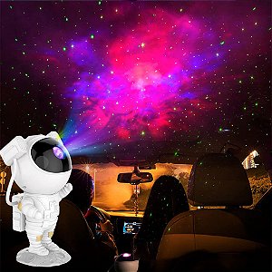 Projetor de Luz Galáxia - Estrela de Astronautas para Luz Noturna de Quarto com Brilho Ajustável