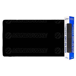 Mouse Pad Extra Grande 700x350x3mm Gamer Base Antiderrapante e Bordas Costuradas Preto Sem Estampa Exbom MP7035C