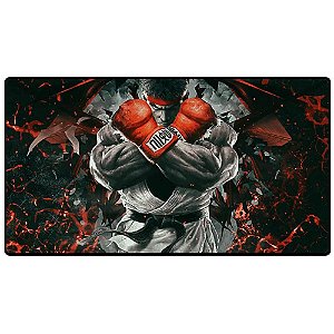 Mouse Pad Gamer Grande 70x35cm Speed Emborrachado Borda Costurada - Mousepad Exbom Estampa Guerreiro