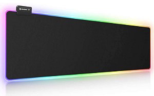 Mouse pad para jogos RGB, UtechSmart Mouse pad grande estendido macio com 14 modos de iluminação, 2 níveis de brilho, mo