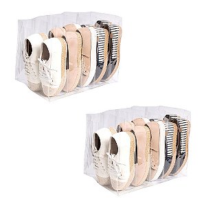 Organizador para sapatos - Kit 2 unidades Cristal