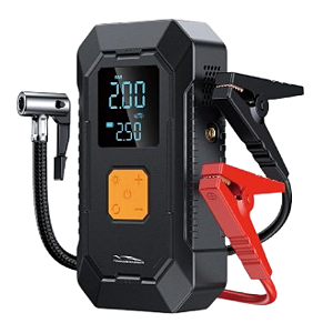 Auxiliar de Partida Compressor de Ar Power Bank Multiuso Portátil Com USB-A e Tipo C