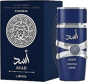 Perfume Árabe Asad Zanzibar Lattafa 100ml Eau de Parfum Masculino Importado