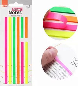 BLOCO ADESIVO SMART NOTES MARCA TEXTO COLORIDO NEON 8 BLOCOS - BA1060