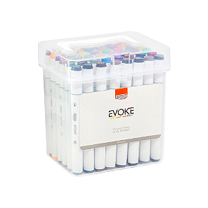 Marcador Artístico BRW Evoke Dual Marker com 48 Cores DM4800