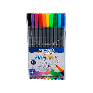 Caneta Fineliner 0,4mm 10 Cores Brw FI0001