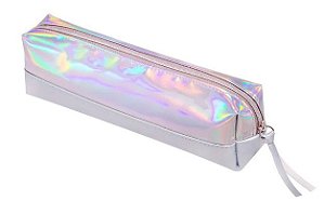 Estojo Holográfico 1 Ziper Brw Azul ET0222