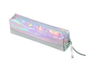 Estojo Holográfico 1 Ziper Brw Verde Água ET0221