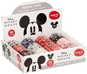 Washi Tape Mickey Mouse e Minnie Mouse - Molin - 22696