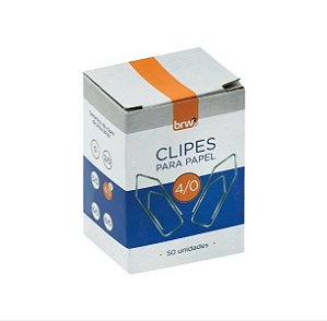 CLIPES P/ PAPEL 4/0 - CX C/ 50UN  BRW - CL5040