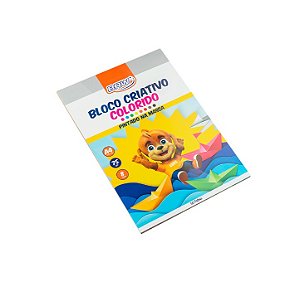 BLOCO CRIATIVO COLORIDO A4 - 8 CORES - 75GR - 50 FOLHAS - BRW - PP6411