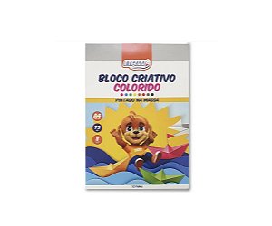 BLOCO CRIATIVO COLORIDO A4 - 8 CORES - 120GR - 25 FOLHAS  BRW - PP6421